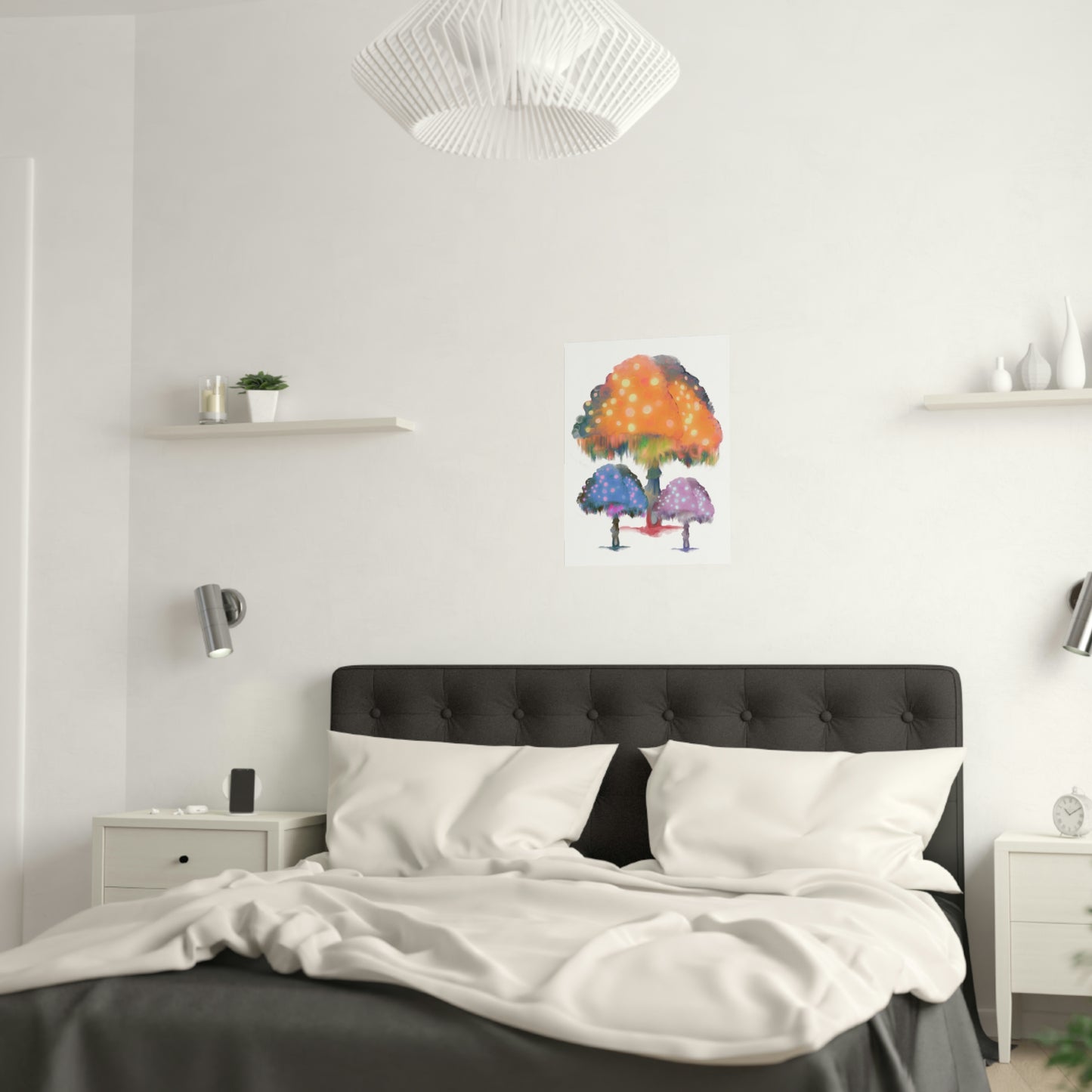 Ghost Fungi Satin Poster