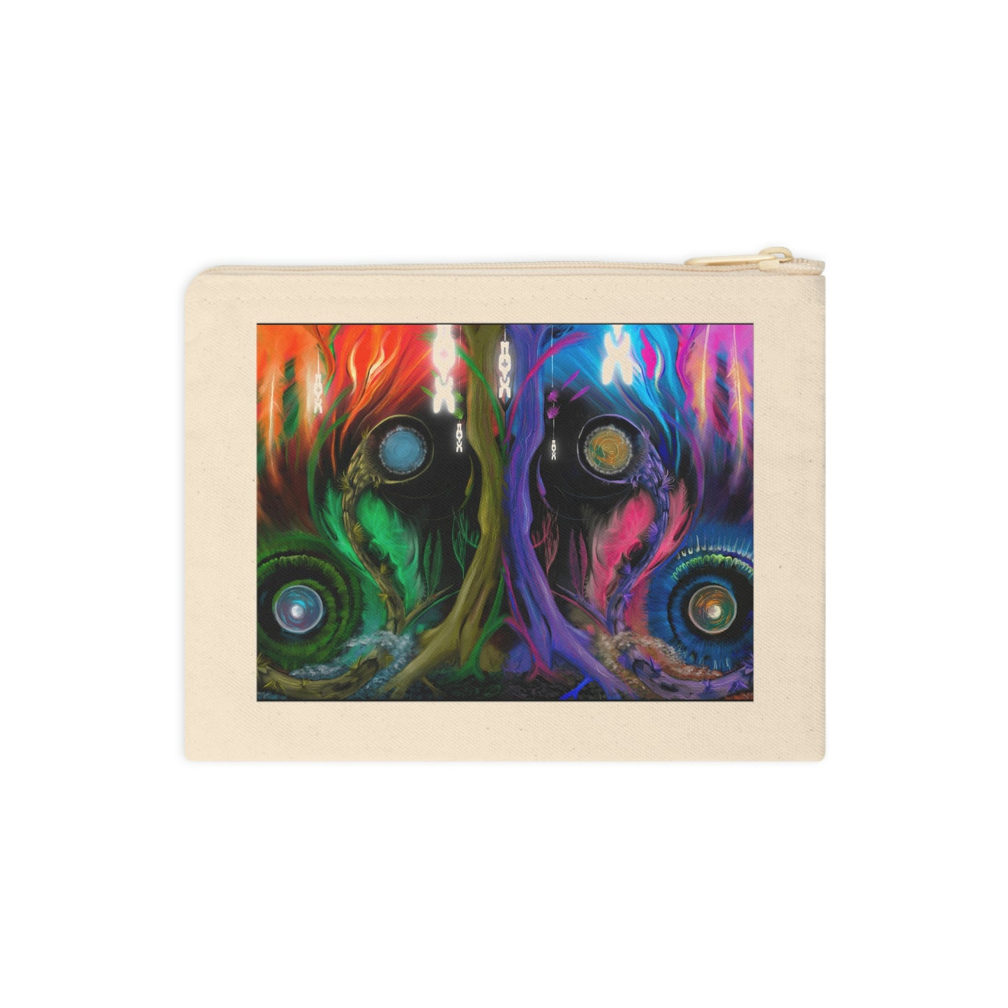Deep In The Forest of Illusions Original Art Cotton Zipper Pouch