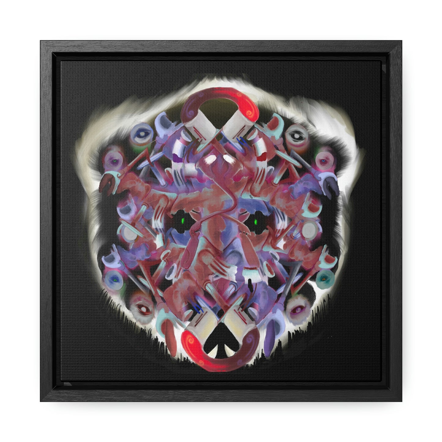 Interfaces Canvas Framed Print | Original Art | Bear Art