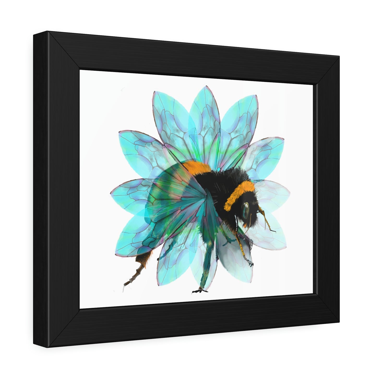 Bee in the Flower Framed Paper Poster