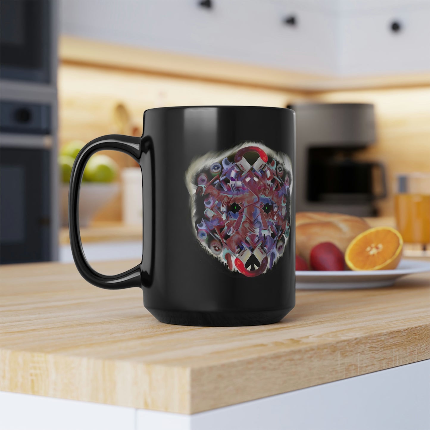 Interfaces Black Mug, 15oz