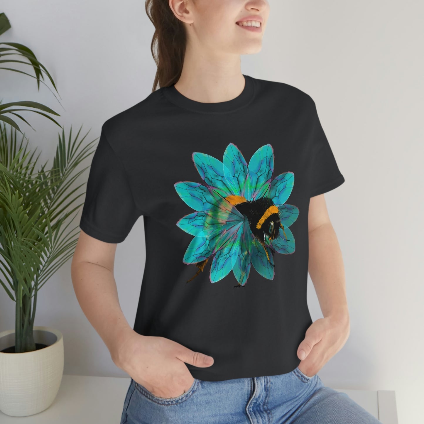 Bee in the Flower Unisex Jersey Short Sleeve Tee