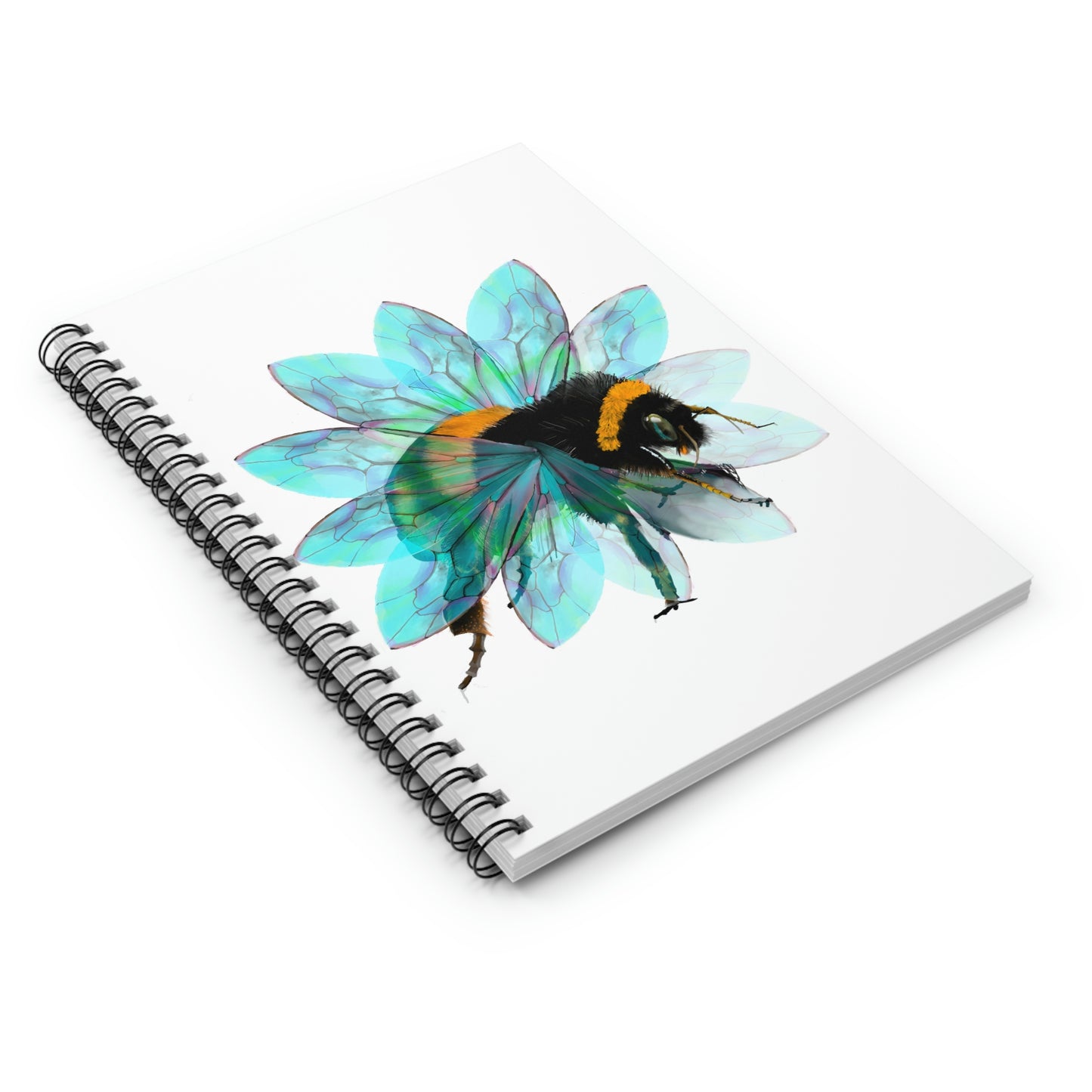 Bee in the Flower Spiral Notebook - Ruled Line