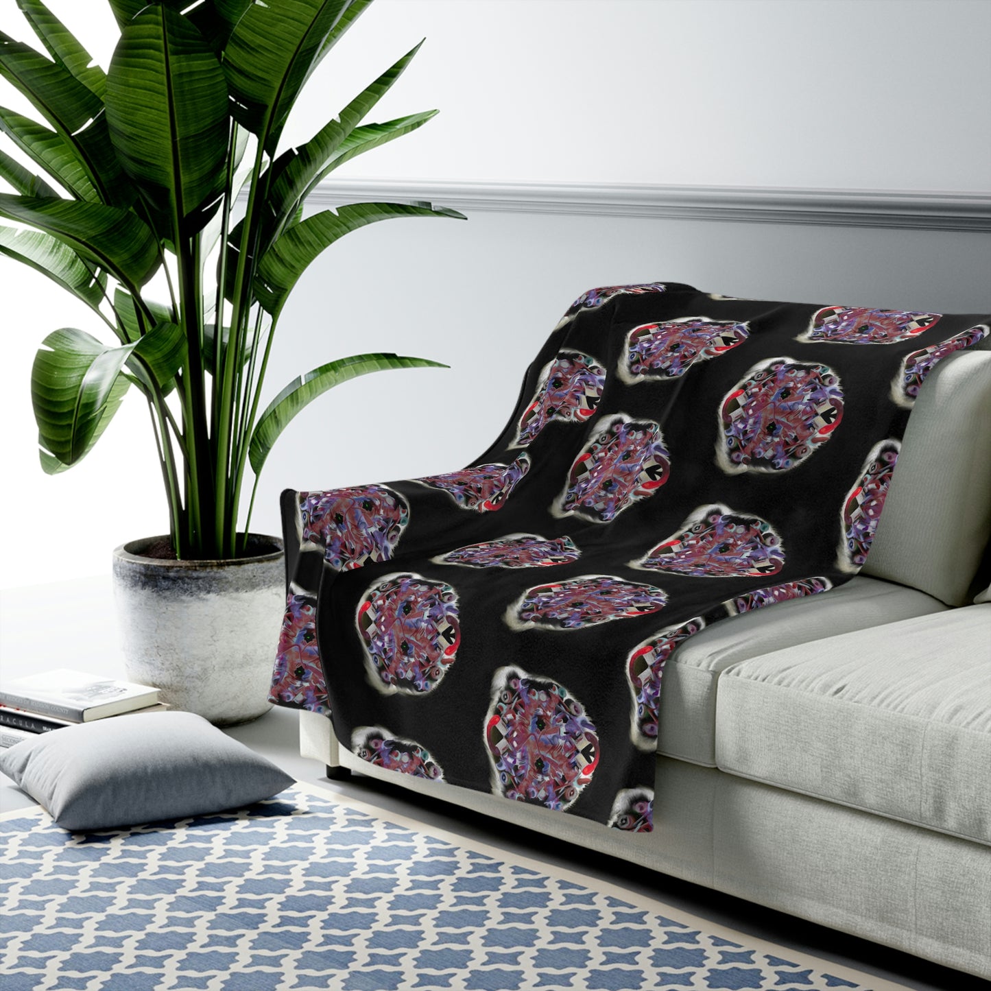 Interfaces Velveteen Plush Blanket