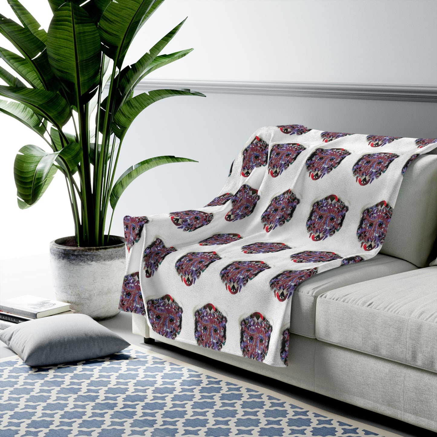 Interfaces Velveteen Plush Blanket