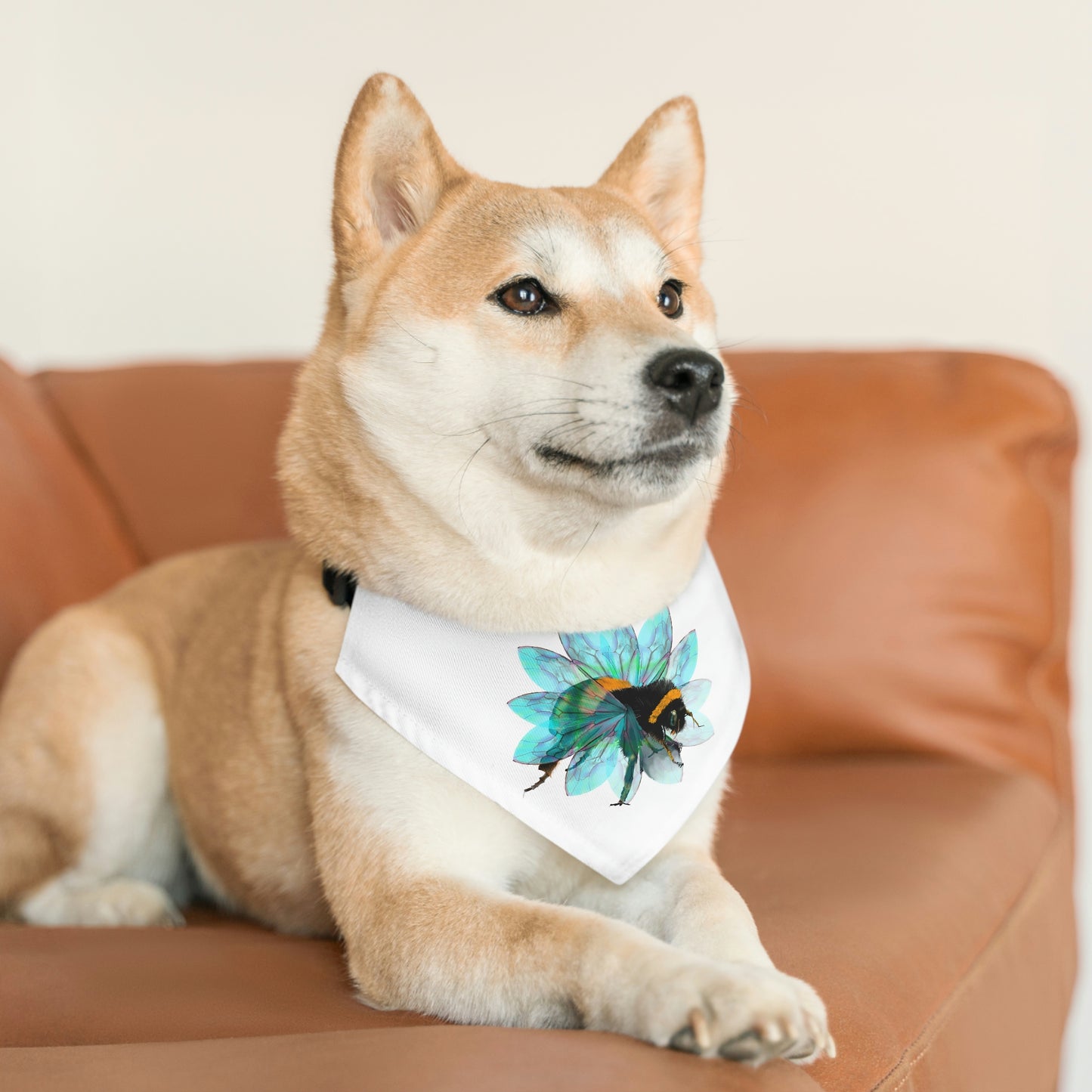 Bee in the Flower Pet Bandana Collar
