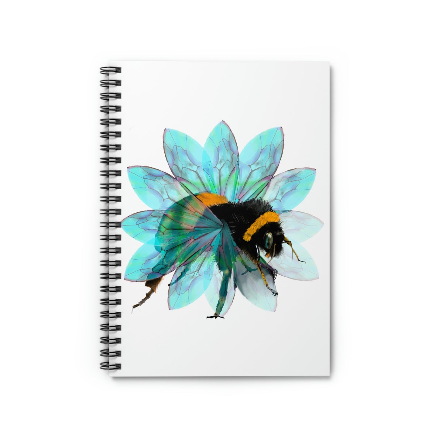 Bee in the Flower Spiral Notebook - Ruled Line