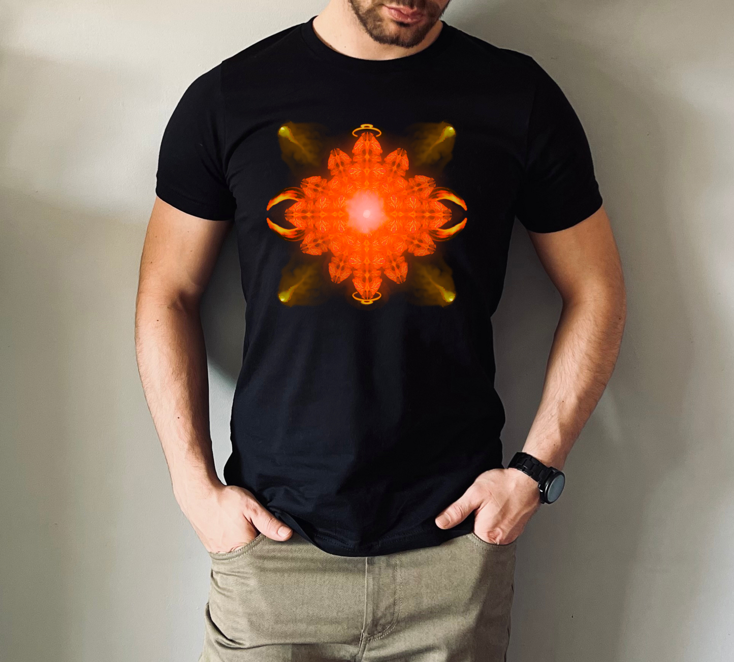Fire & Ice Front and Back Print Unisex Jersey Short Sleeve Tee
