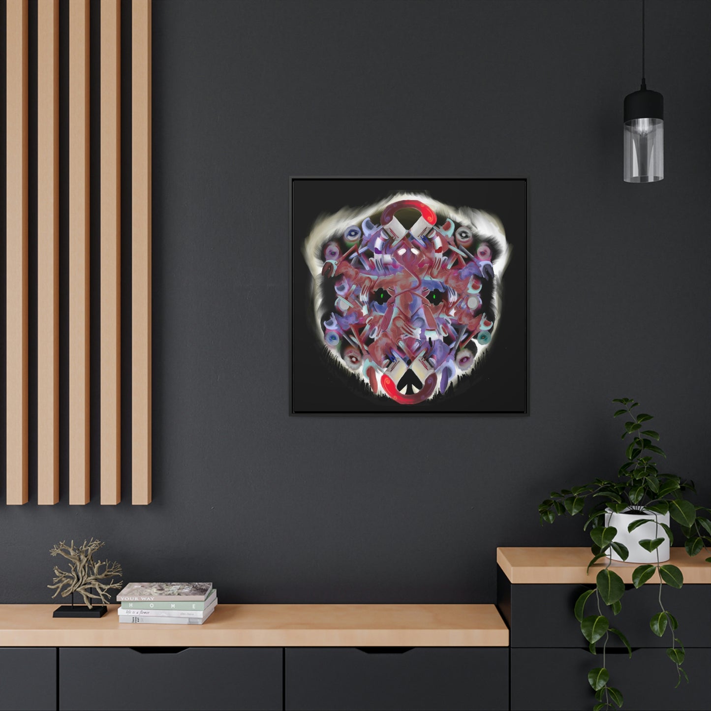 Interfaces Canvas Framed Print | Original Art | Bear Art