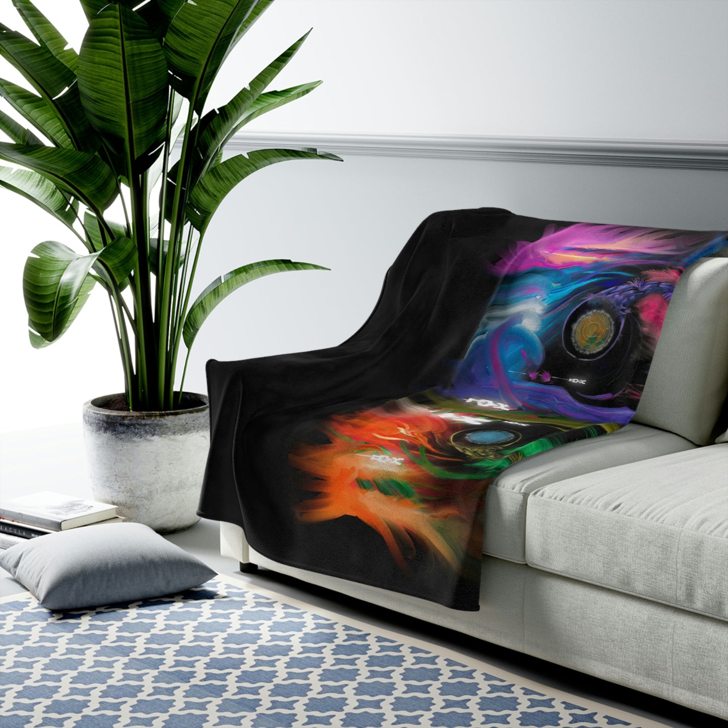 Deep In The Forest Of Illusions Velveteen Plush Blanket