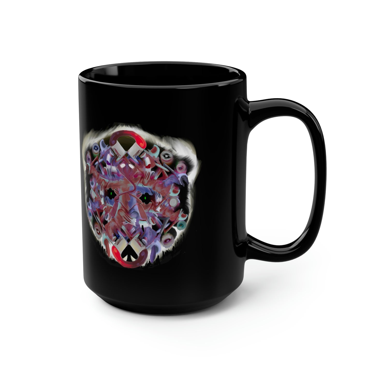 Interfaces Black Mug, 15oz