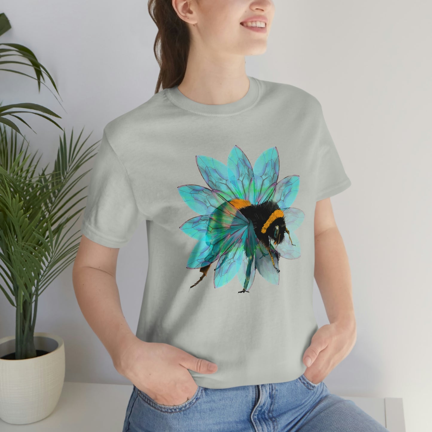 Bee in the Flower Unisex Jersey Short Sleeve Tee