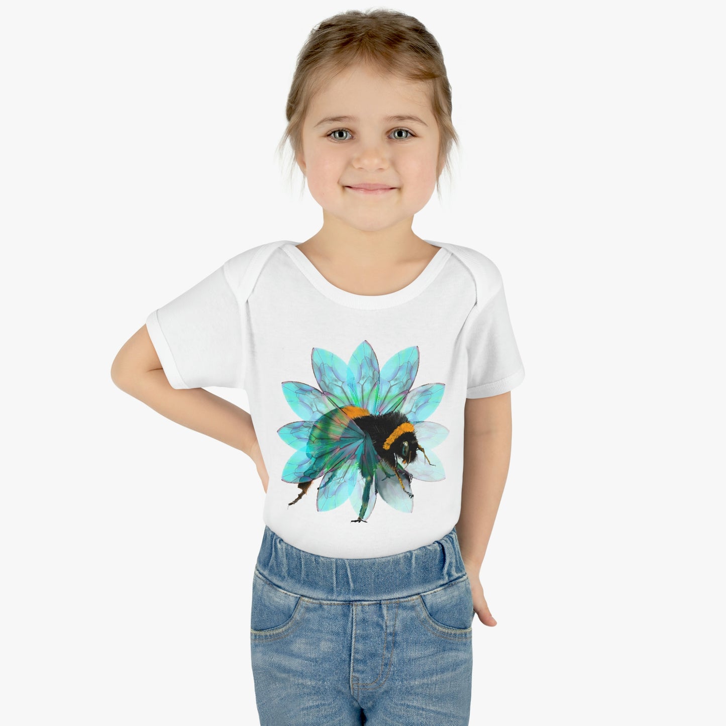 Bee in the Flower Infant Baby Rib Bodysuit