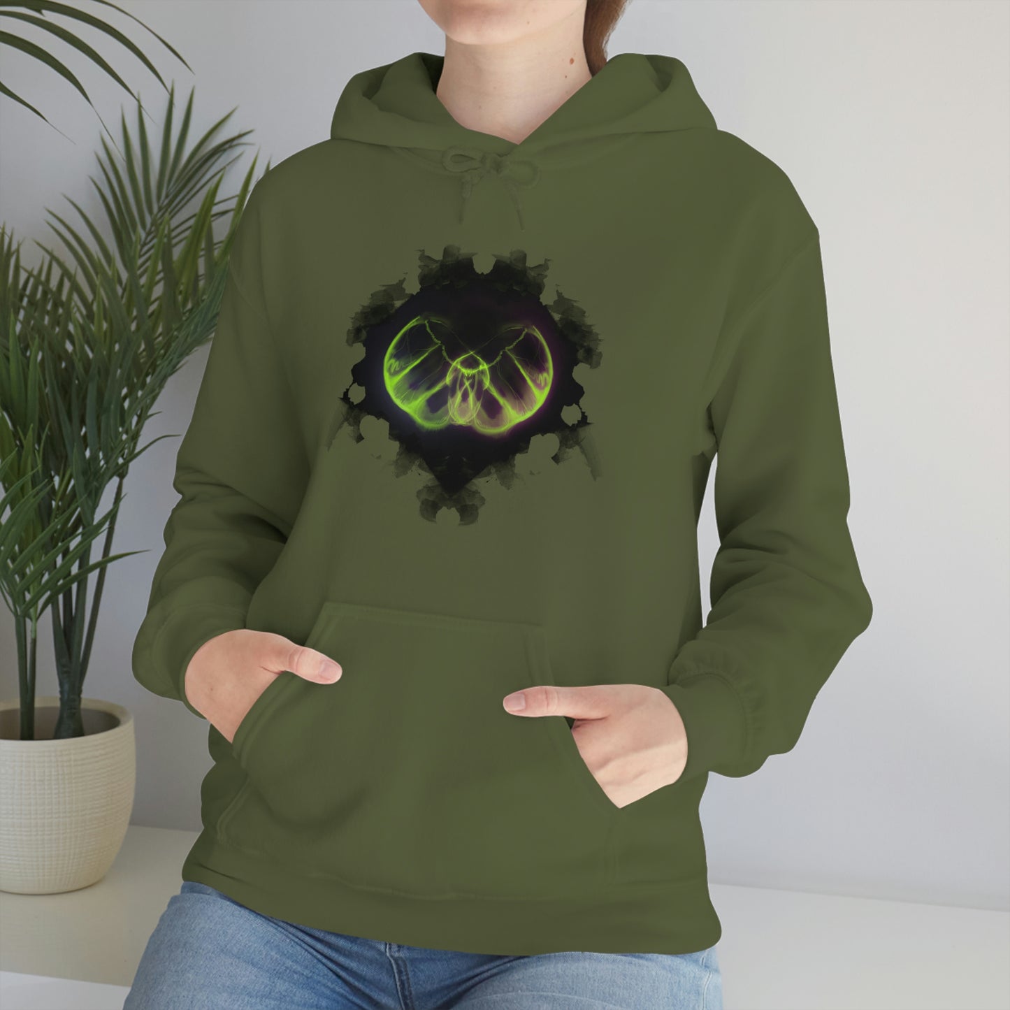 Phantasm Moth Unisex Heavy Blend Hooded Sweatshirt