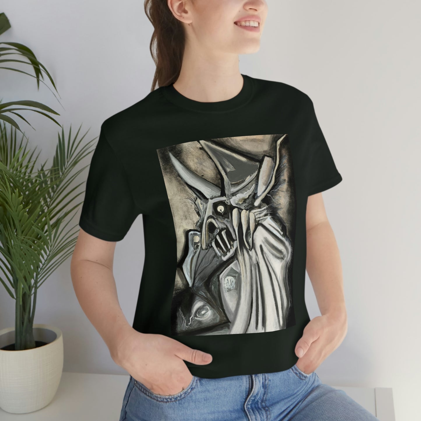 Original Demon Art 'Terrified' Unisex Short Sleeve Tee