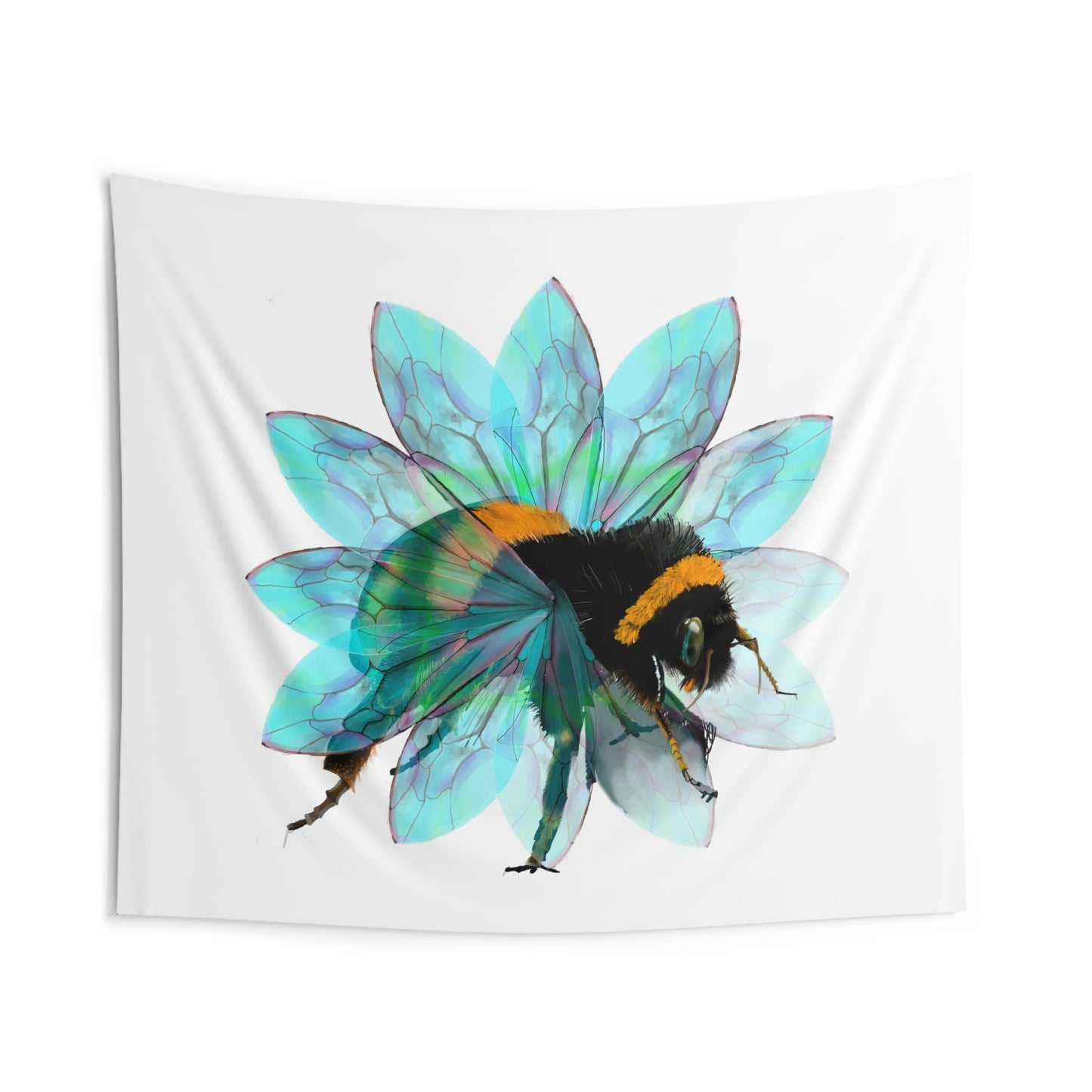 Bee in the Flower Indoor Wall Tapestry
