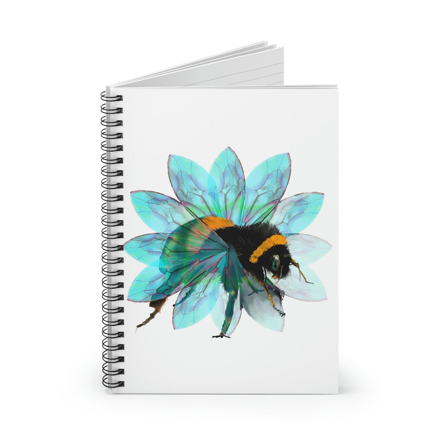 Bee in the Flower Spiral Notebook - Ruled Line