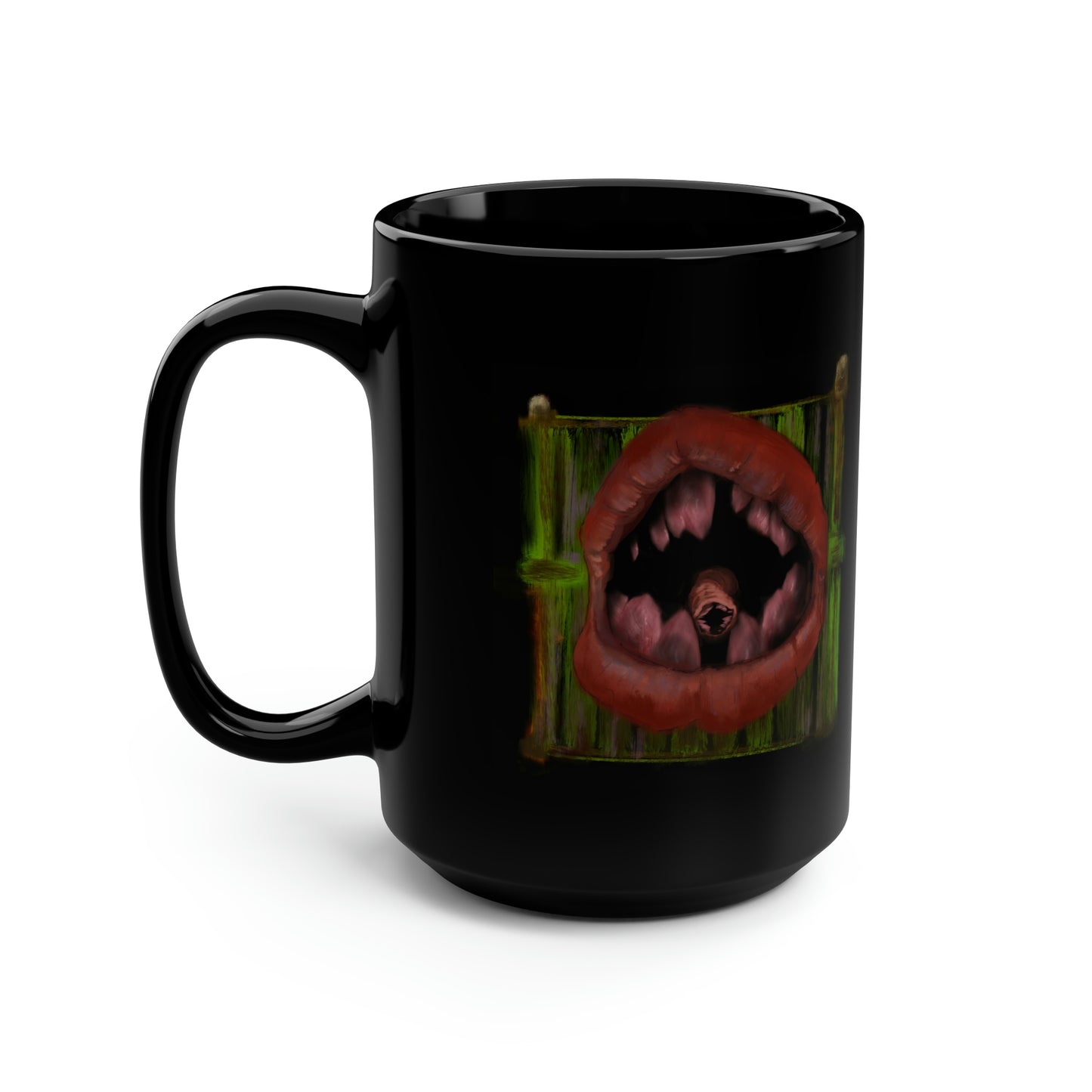 Parasite Mouth Black Mug, 15oz