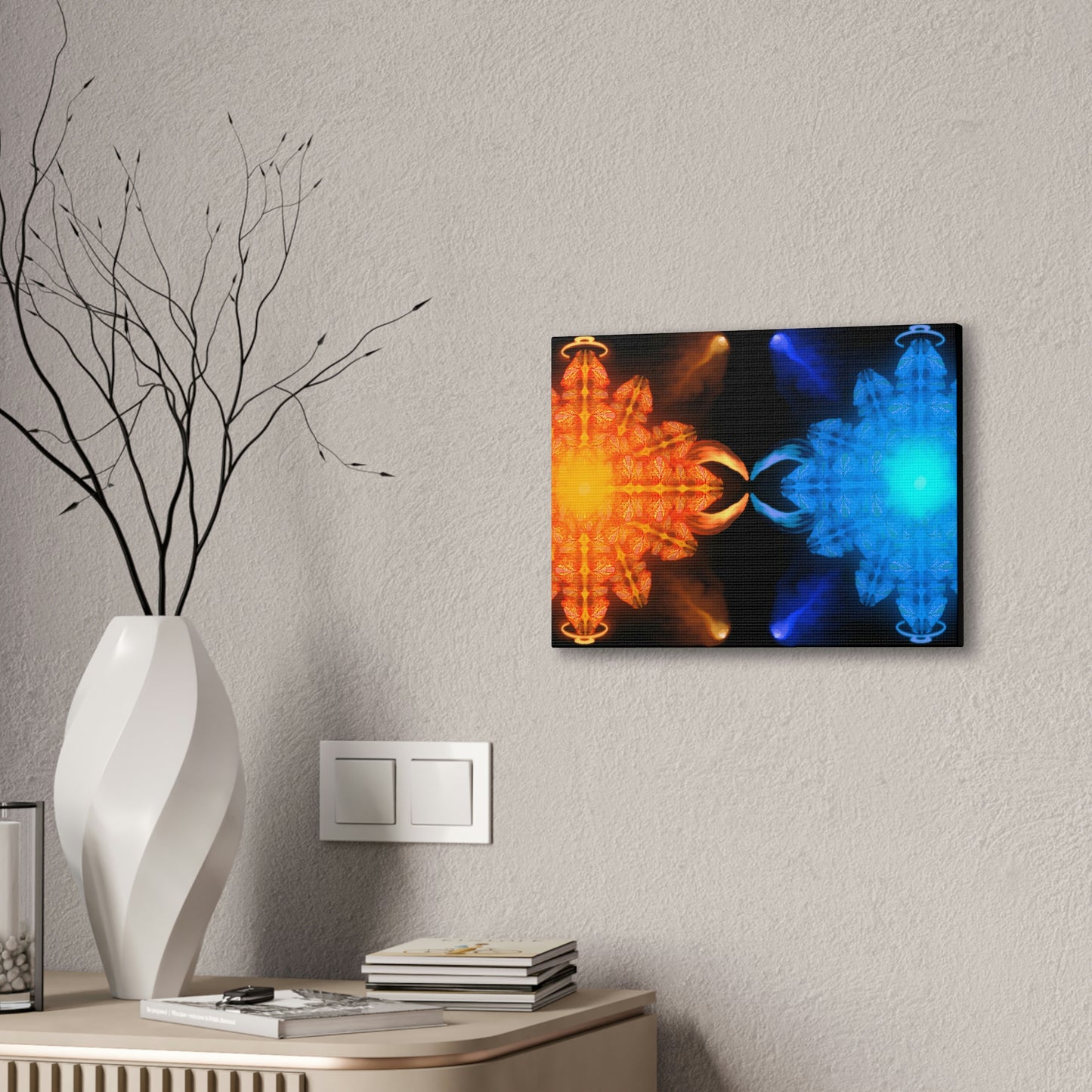 Fire & Ice on Stretched Canvas