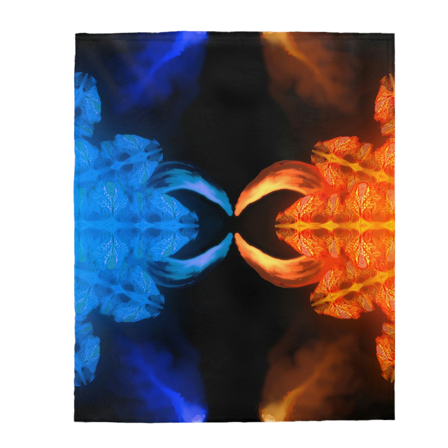 Fire & Ice Velveteen Plush Blanket