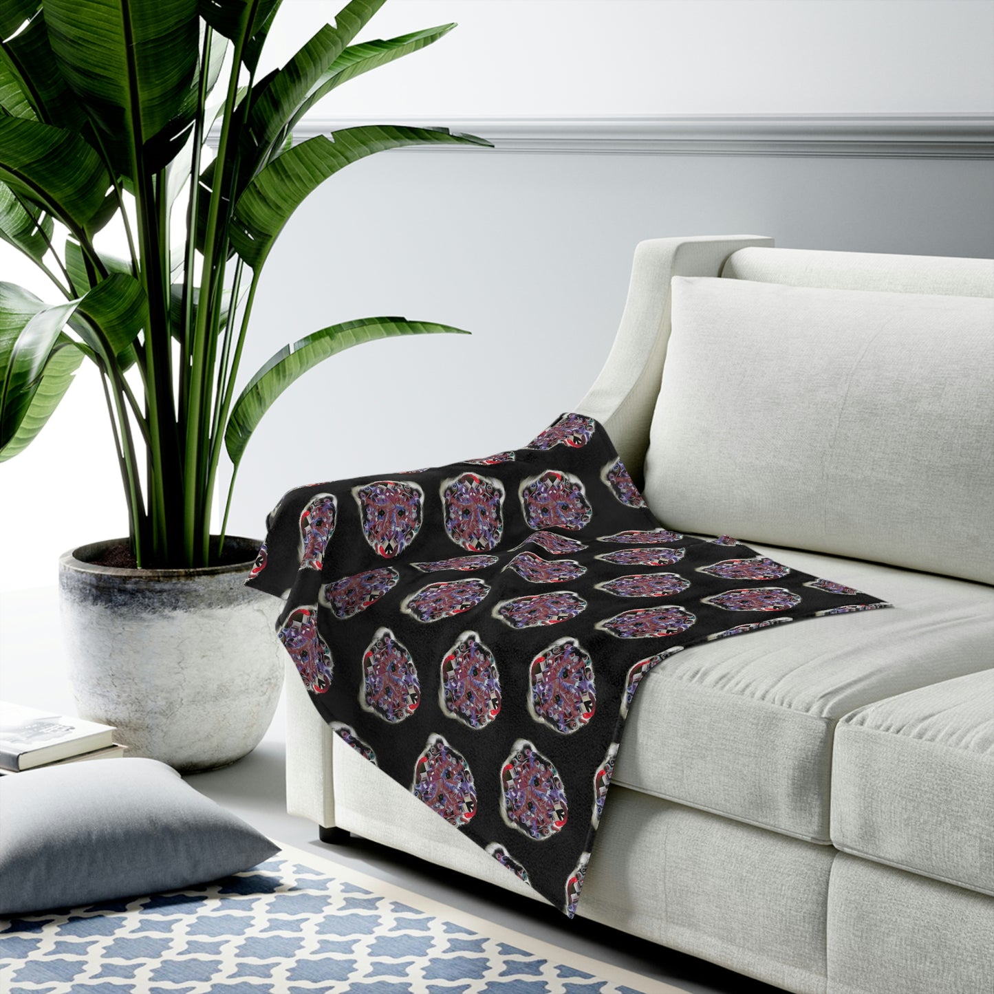 Interfaces Velveteen Plush Blanket