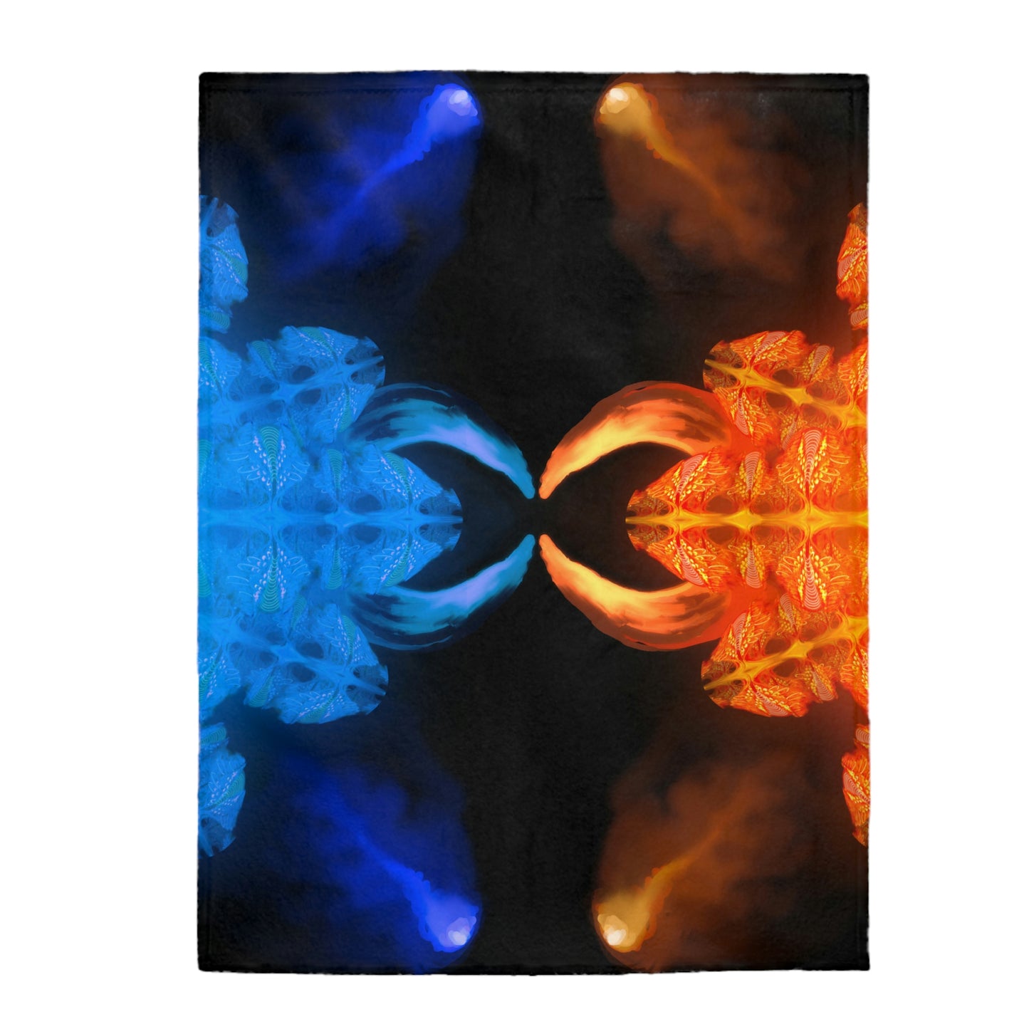 Fire & Ice Velveteen Plush Blanket