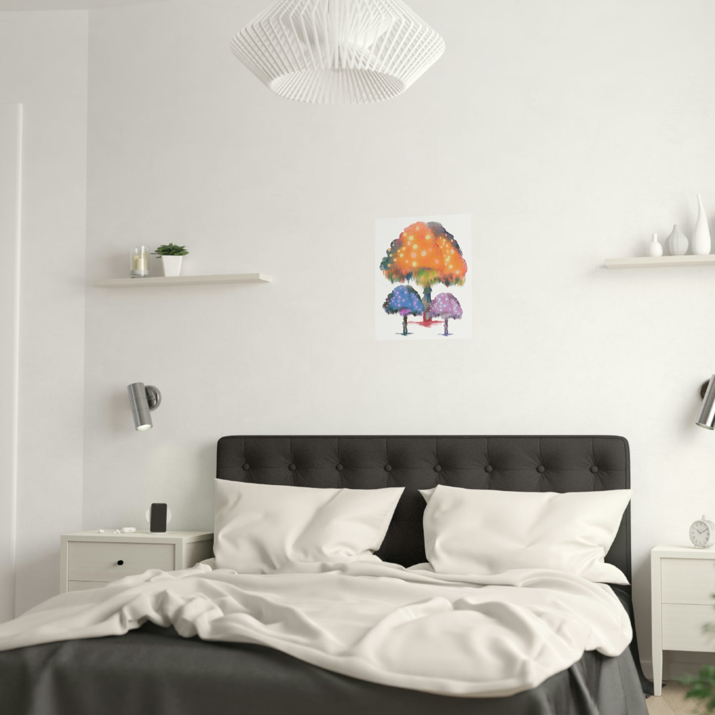 Ghost Fungi Satin Poster