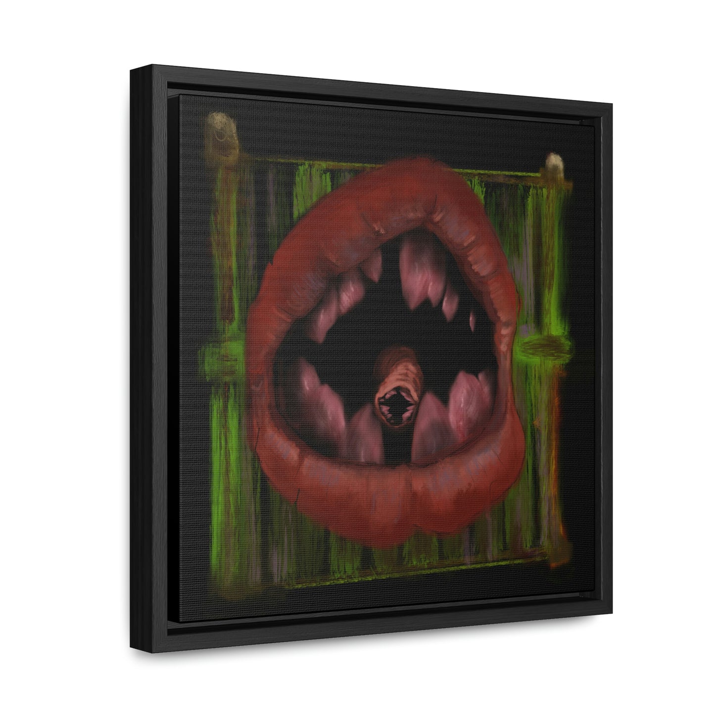 Parasite Mouth Gallery Canvas Wrap, Square Frame