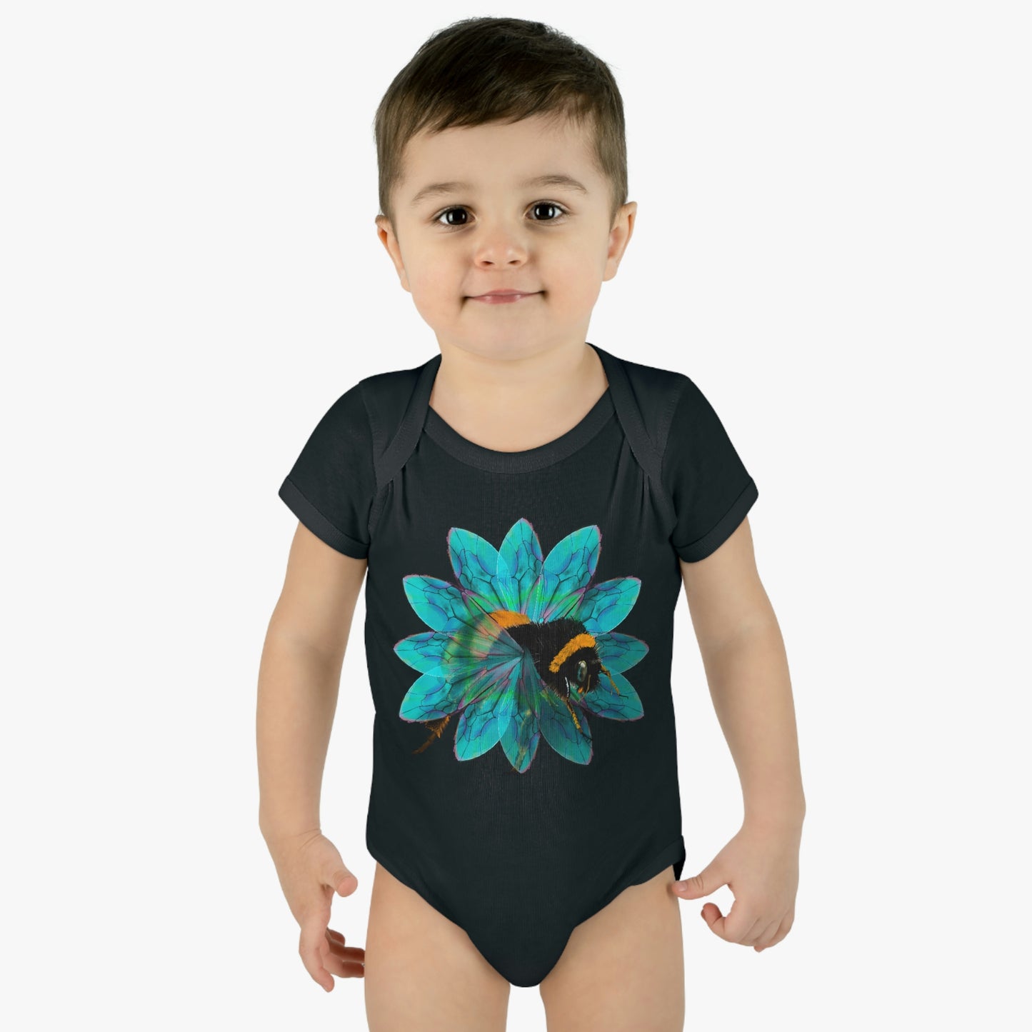 Bee in the Flower Infant Baby Rib Bodysuit