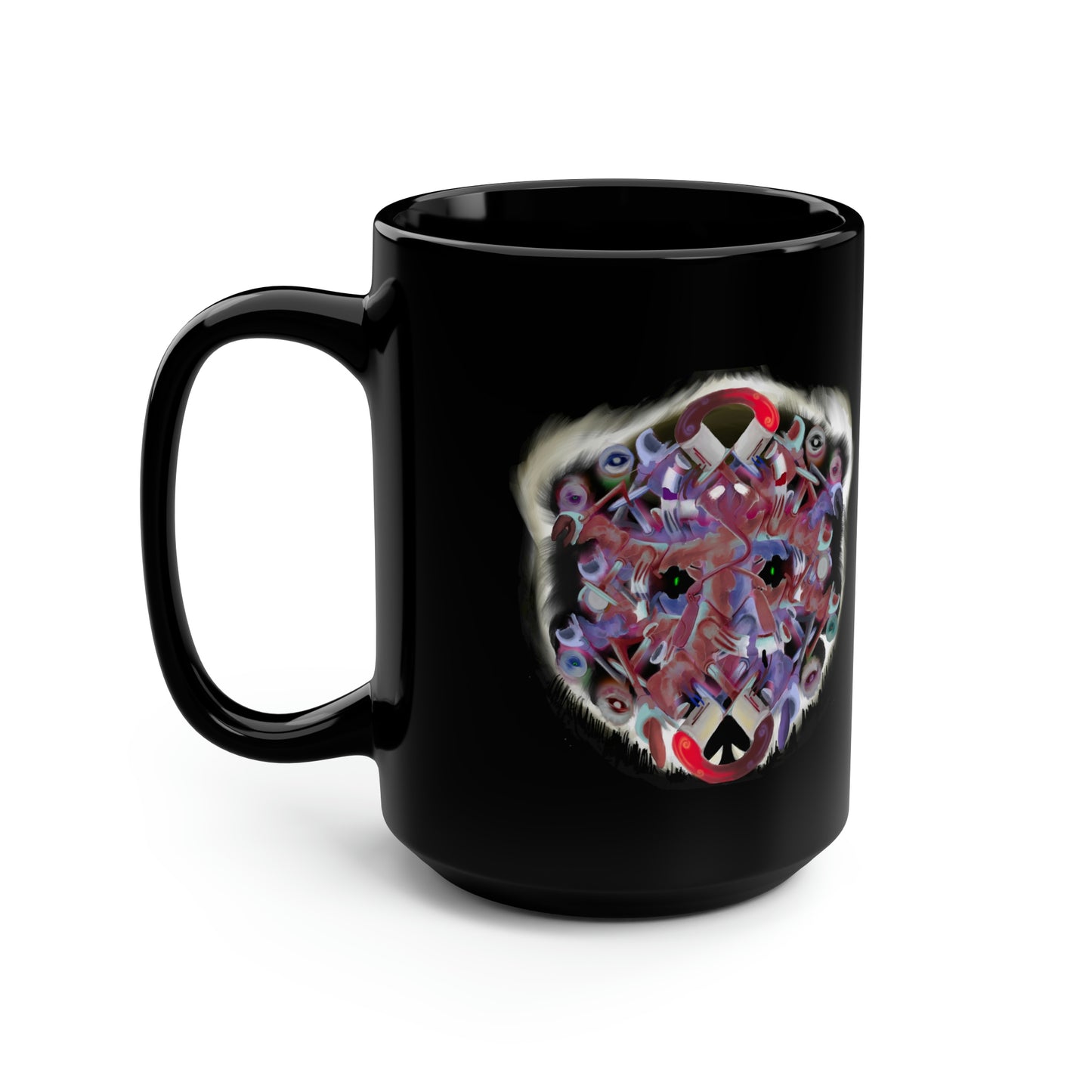 Interfaces Black Mug, 15oz