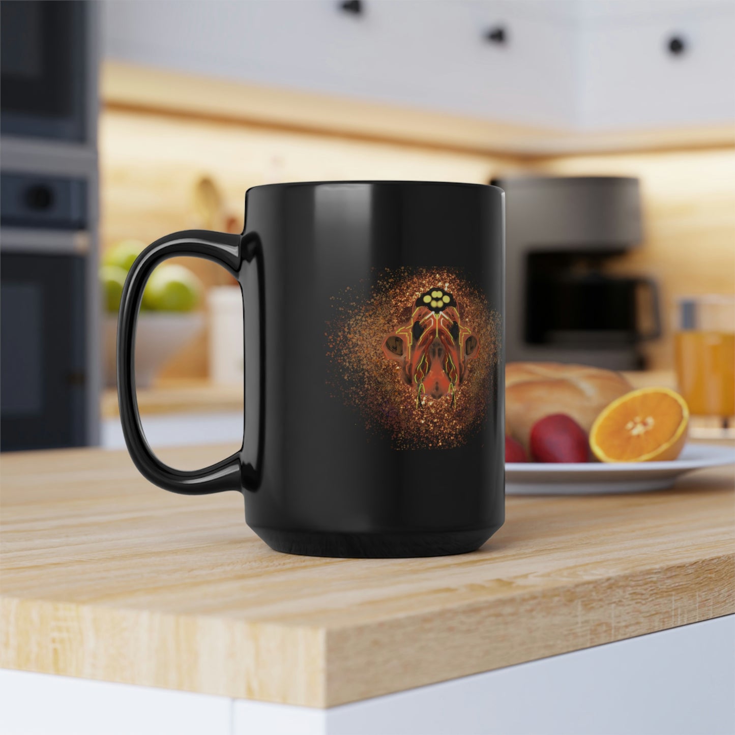 Fused Black Mug, 15oz