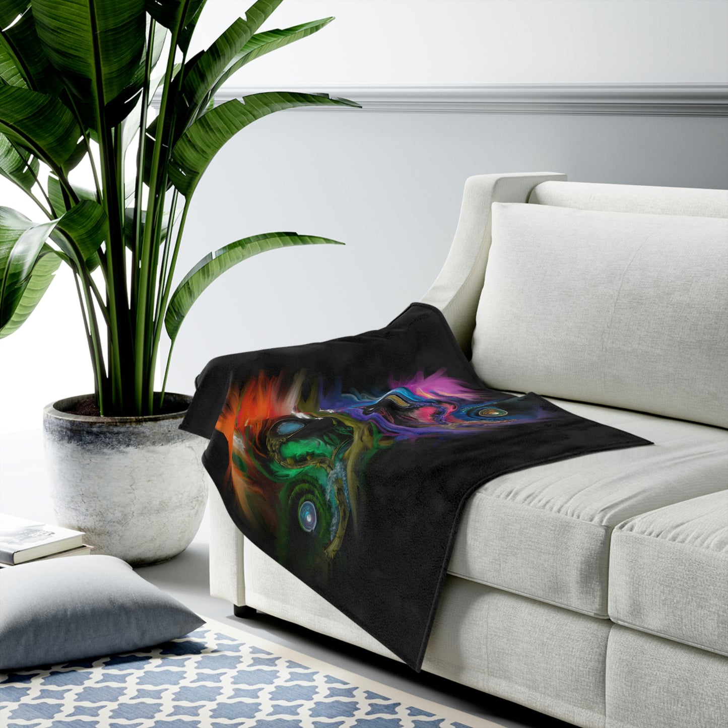 Deep In The Forest Of Illusions Velveteen Plush Blanket