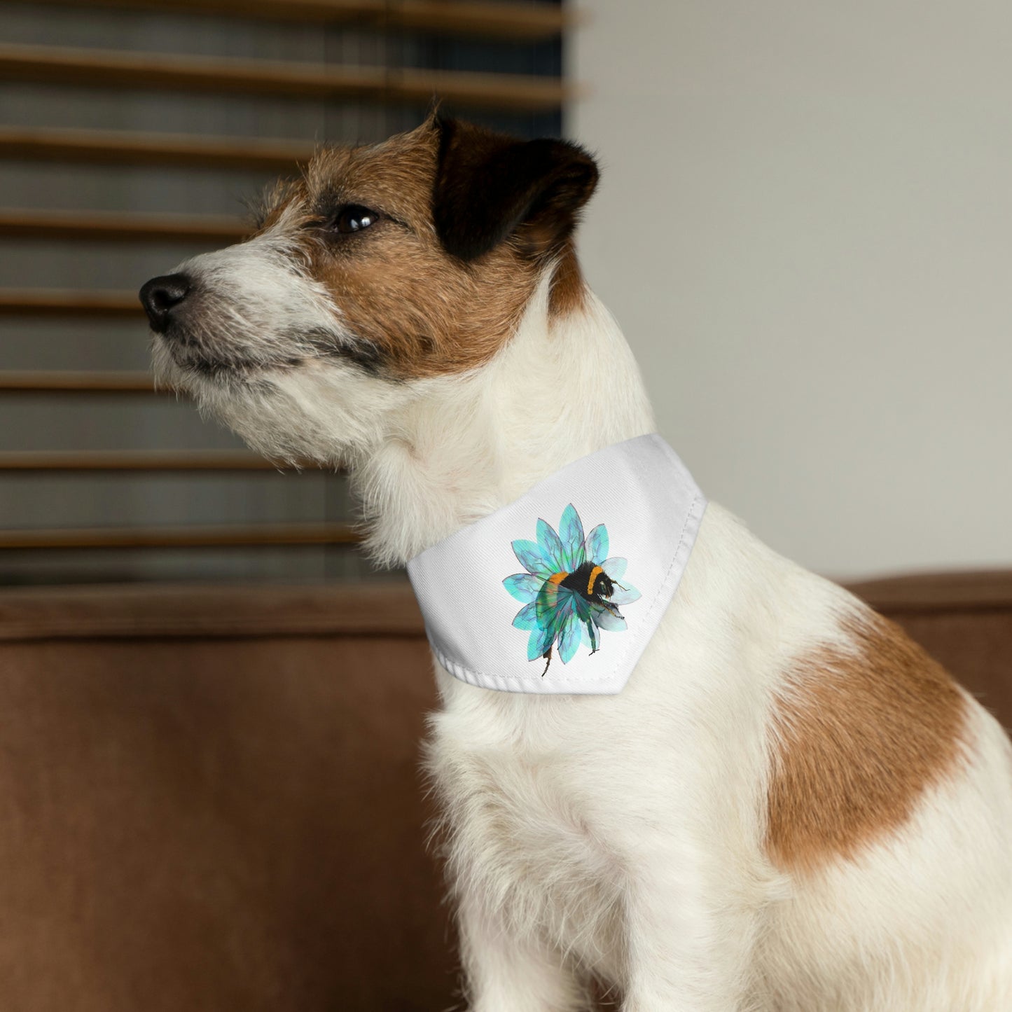 Bee in the Flower Pet Bandana Collar