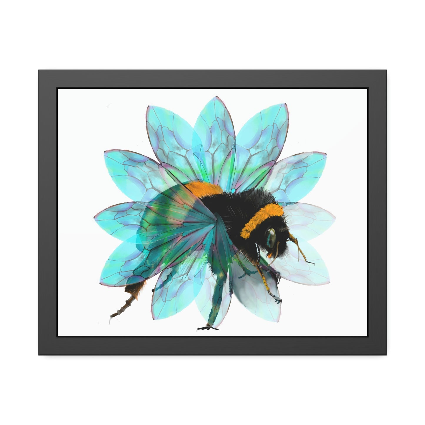 Bee in the Flower Framed Paper Poster