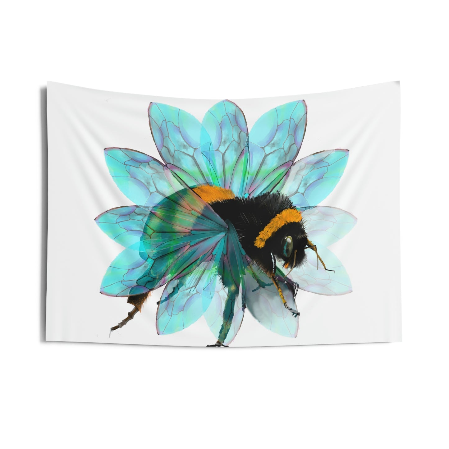 Bee in the Flower Indoor Wall Tapestry