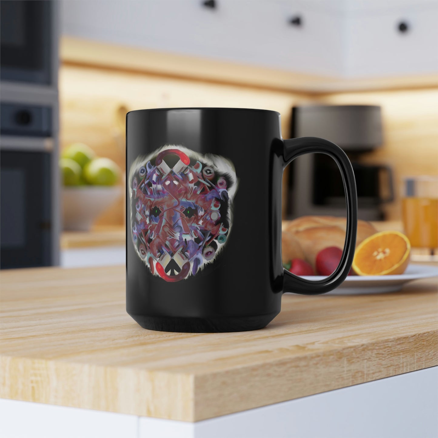 Interfaces Black Mug, 15oz
