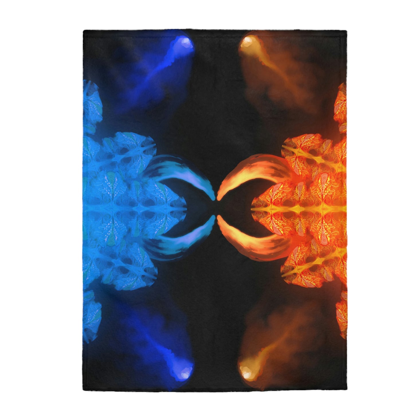 Fire & Ice Velveteen Plush Blanket