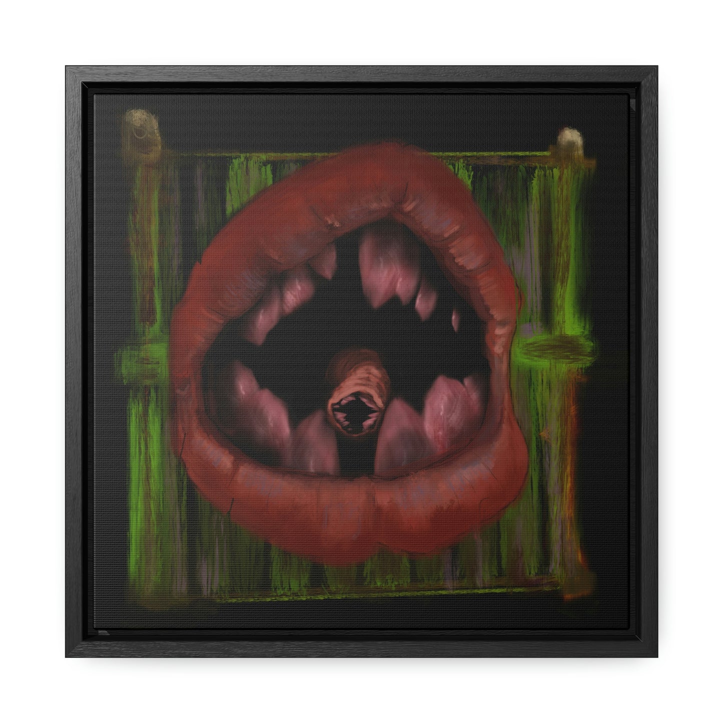 Parasite Mouth Gallery Canvas Wrap, Square Frame