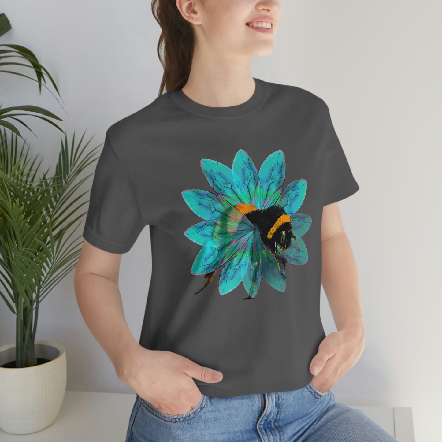 Bee in the Flower Unisex Jersey Short Sleeve Tee