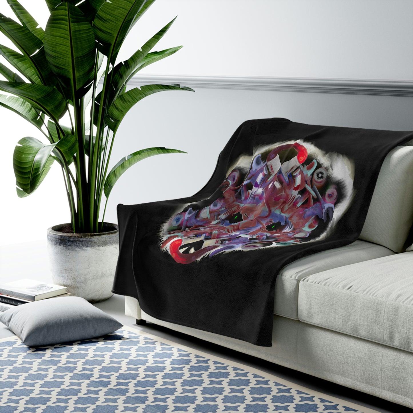 Interfaces Velveteen Plush Blanket