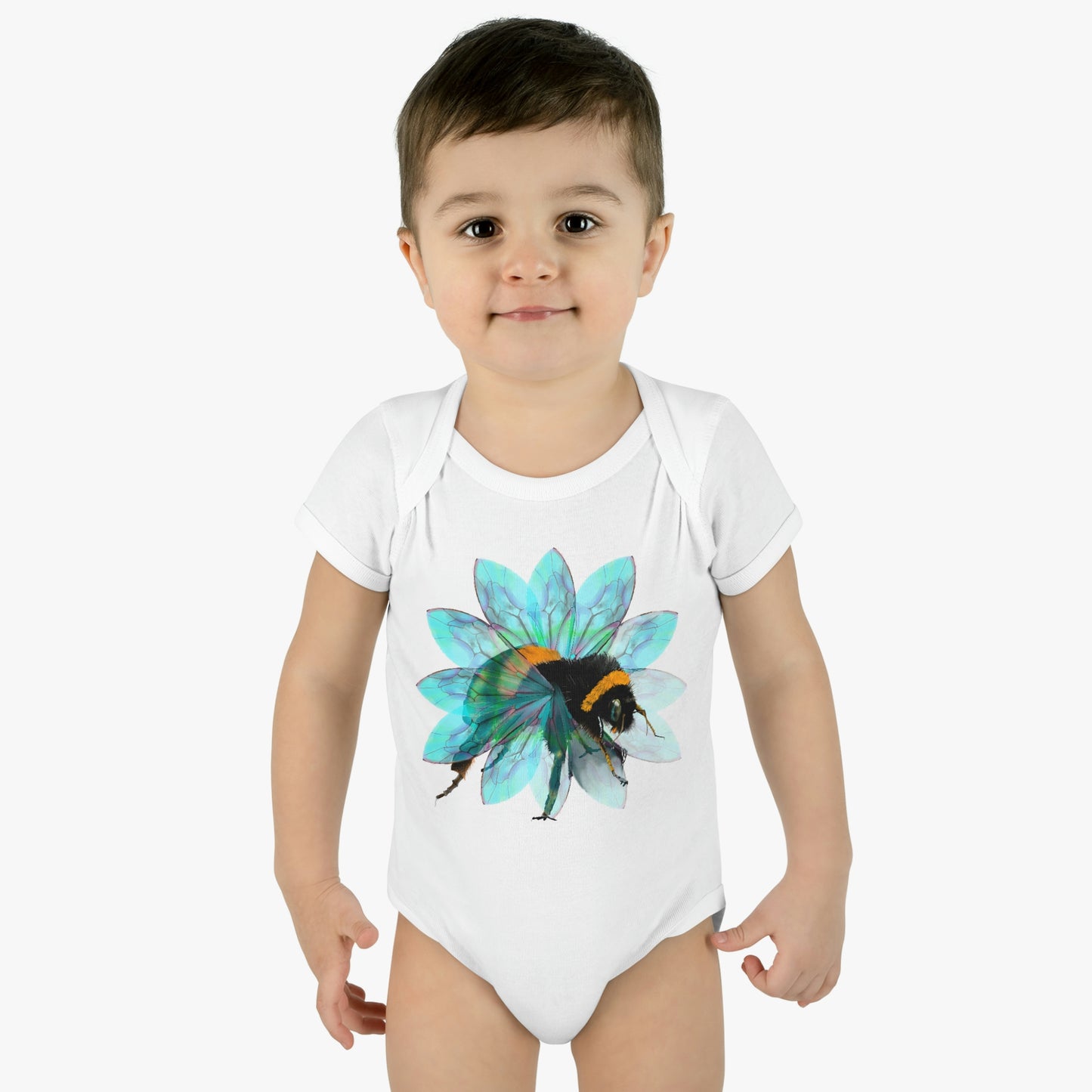 Bee in the Flower Infant Baby Rib Bodysuit