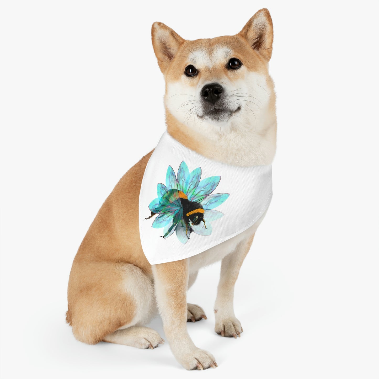 Bee in the Flower Pet Bandana Collar