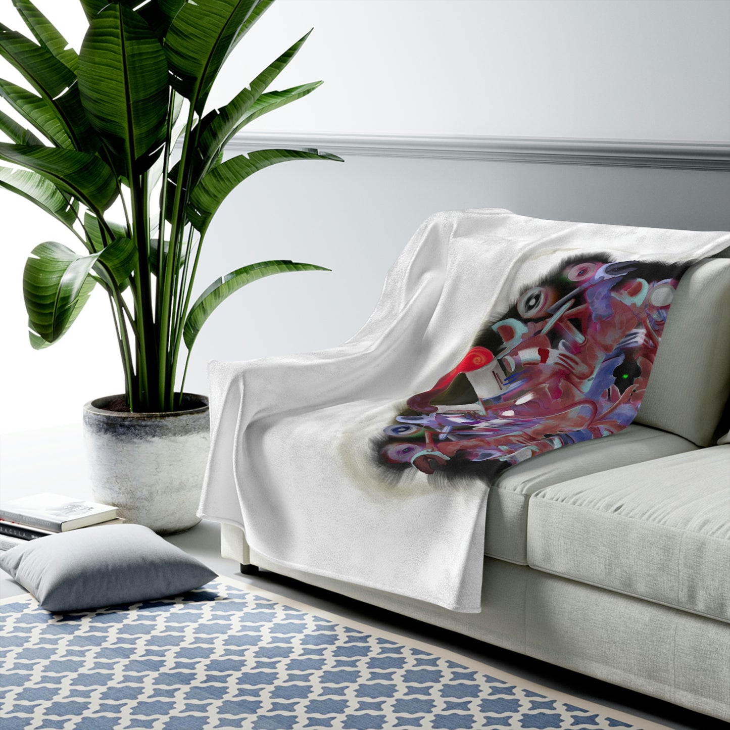 Interfaces Velveteen Plush Blanket