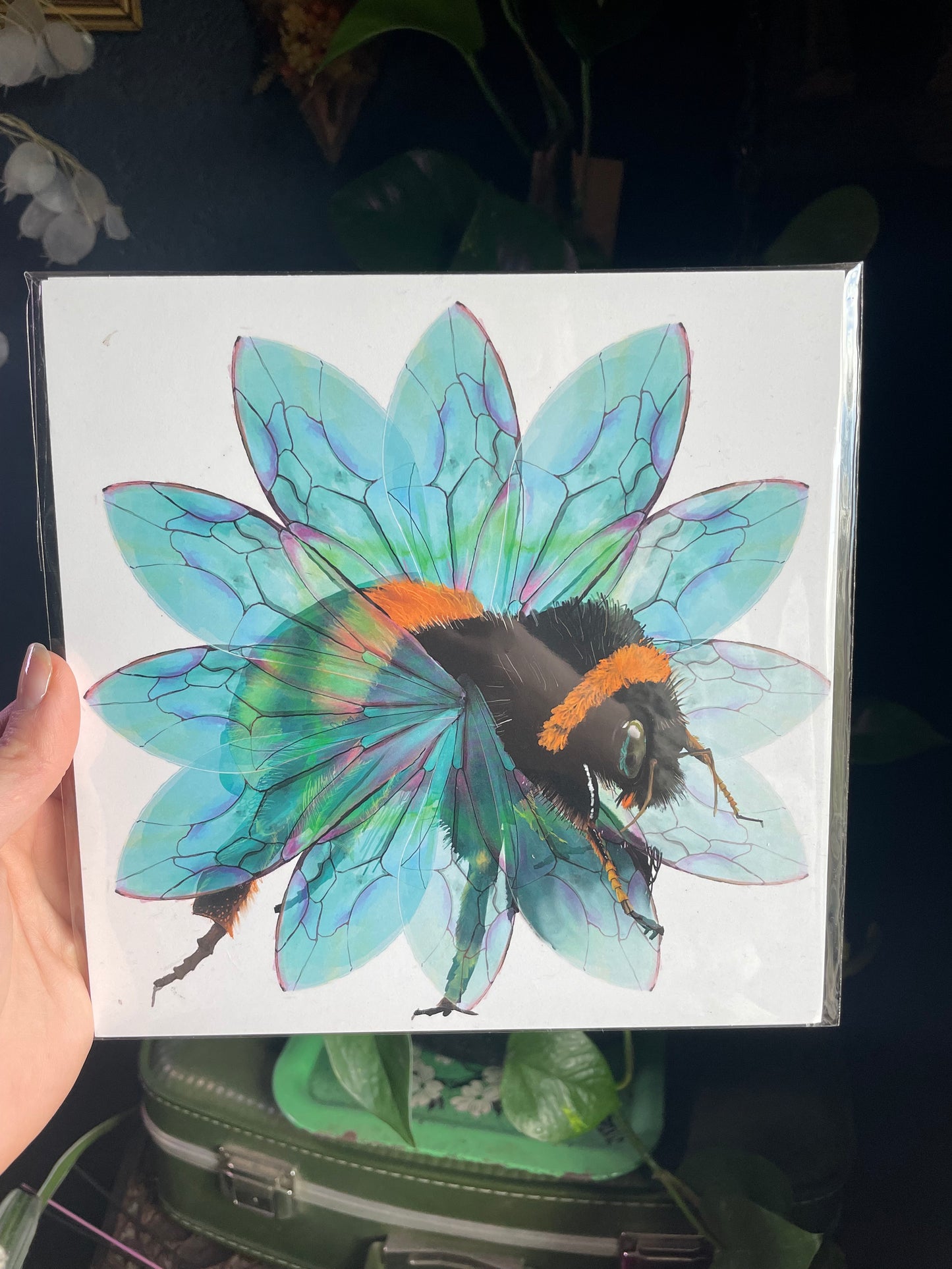 Bee in the Flower Print