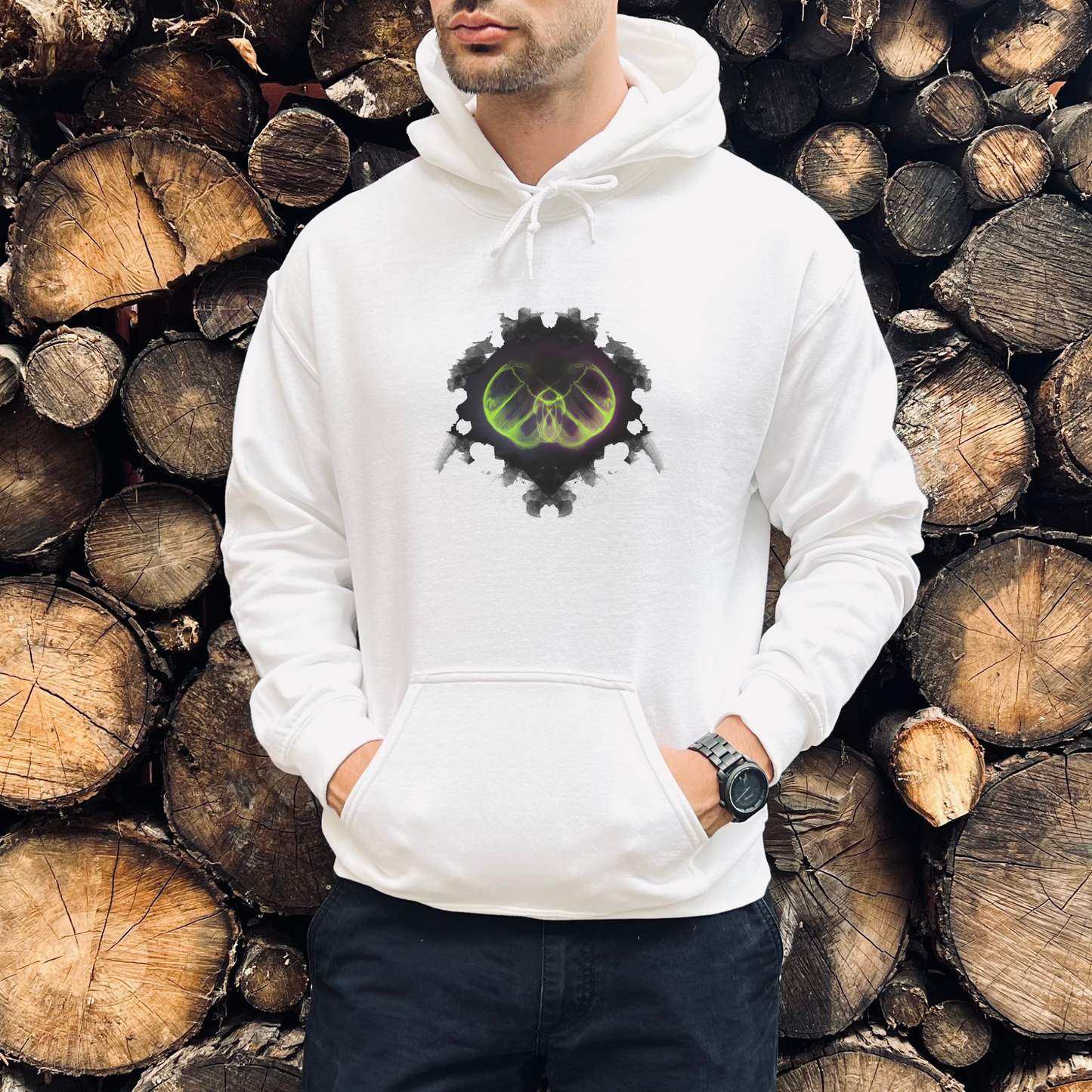 Phantasm Moth Unisex Heavy Blend Hooded Sweatshirt