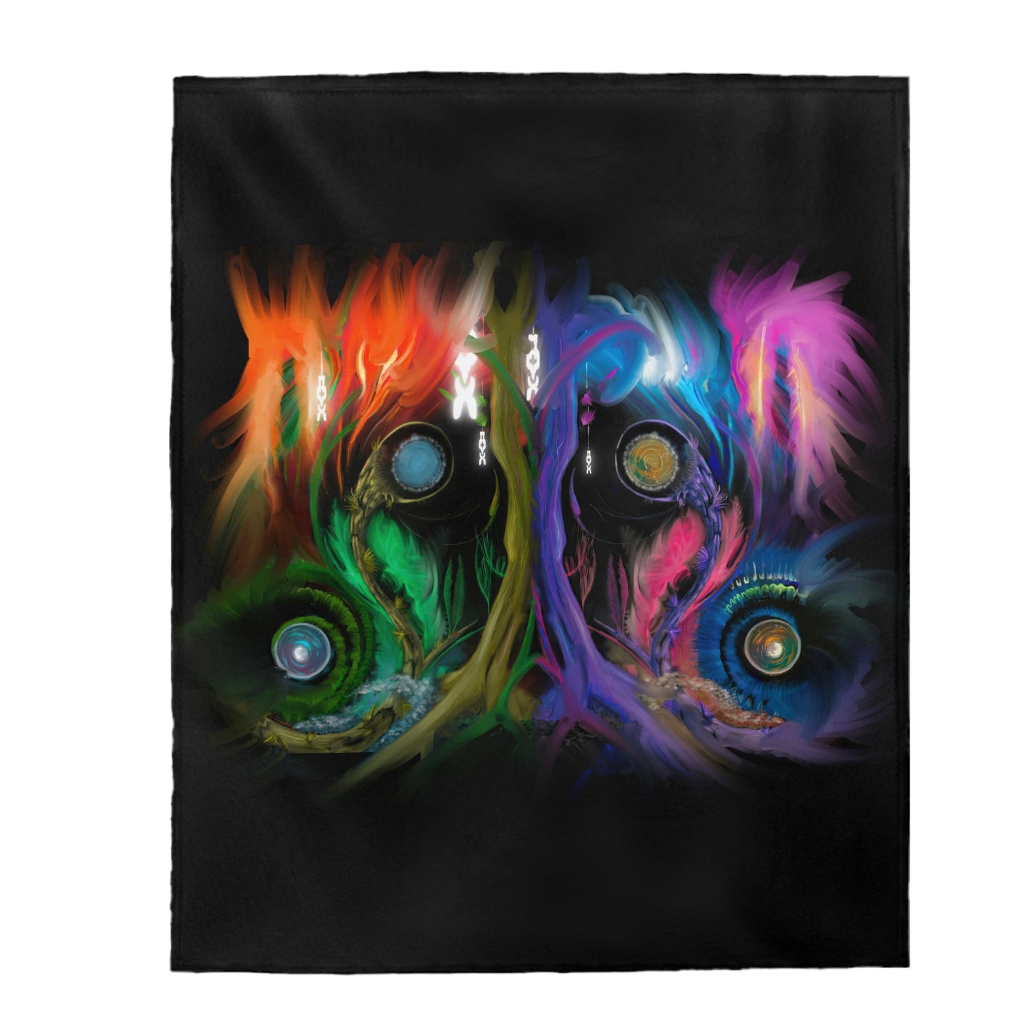 Deep In The Forest Of Illusions Velveteen Plush Blanket