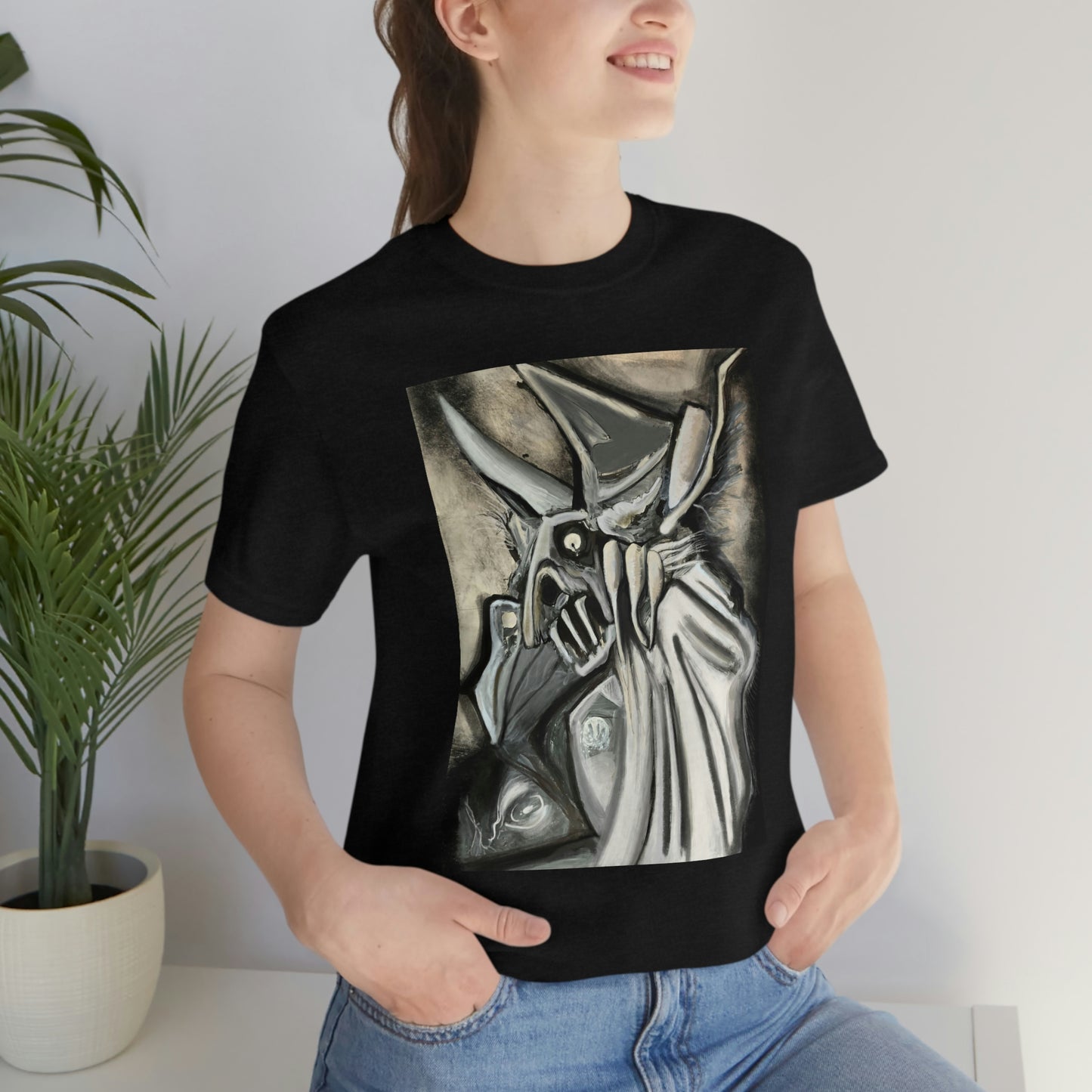 Original Demon Art 'Terrified' Unisex Short Sleeve Tee