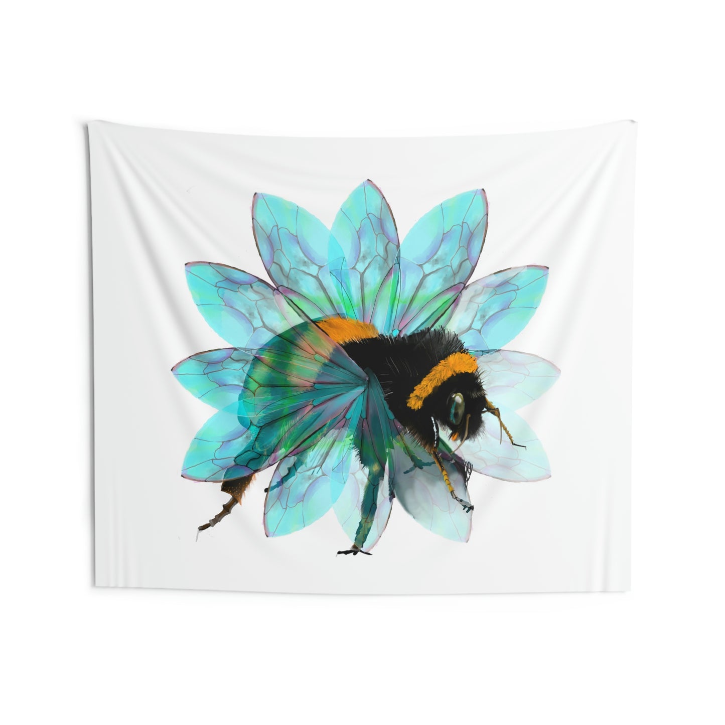 Bee in the Flower Indoor Wall Tapestry