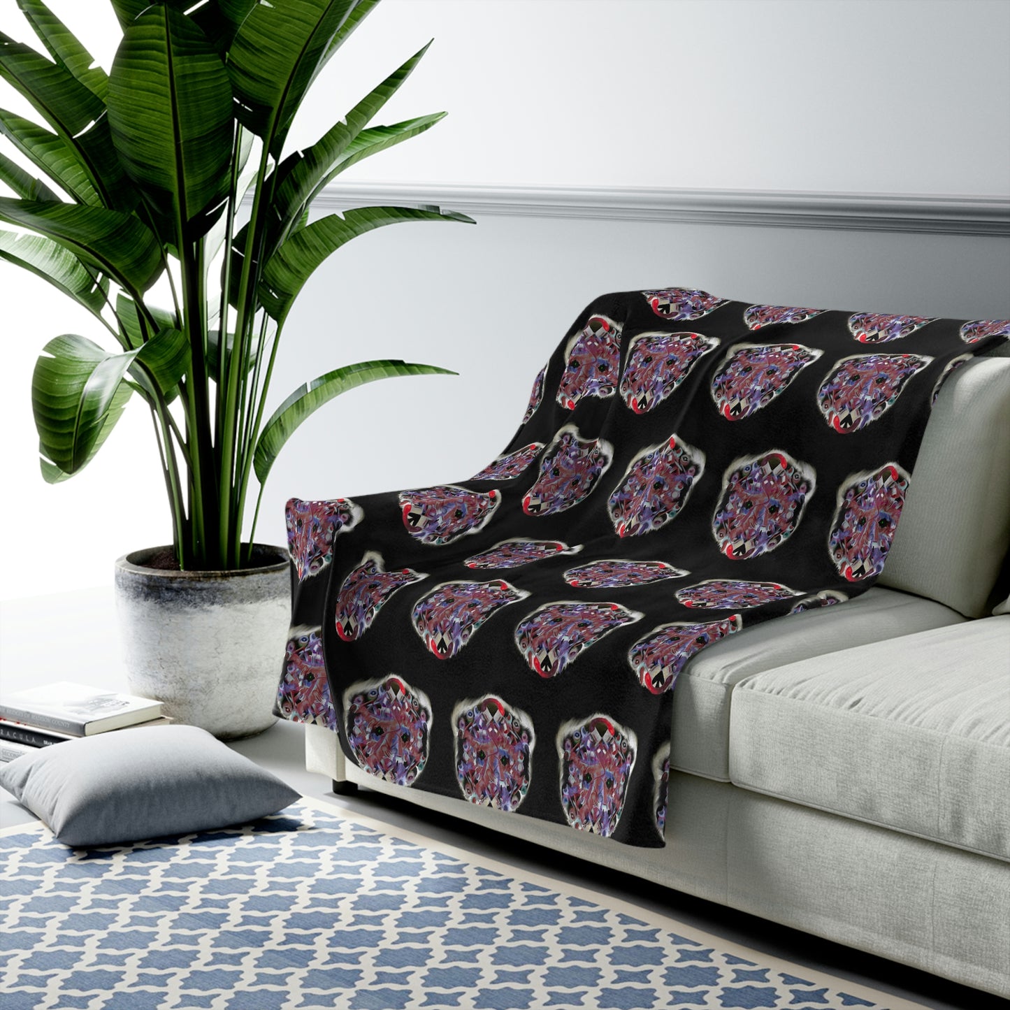 Interfaces Velveteen Plush Blanket