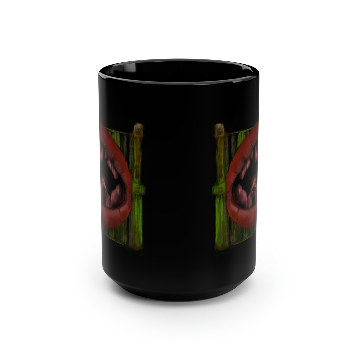 Parasite Mouth Black Mug, 15oz